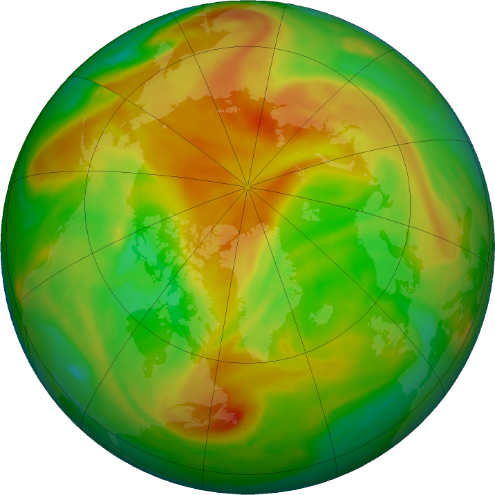 Arctic ozone map for 09 May 2023